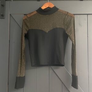 Moa Moa Black and Gold Long Sleeve Top